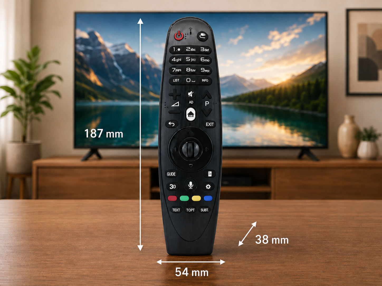 azurano Fernbedienung Magic Remote AN-MR600, AKB74495301, AKB74495302 für 2015 LG Smart TV mit Sprachsteuerung, Mausfunktion – Bild 3