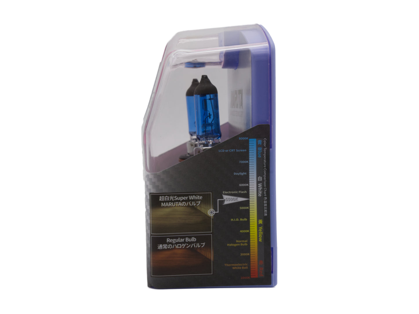 MARUTA SUPER WHITE 9006 / HB4 55W Halogenlampe für Abblendlicht, Fernlicht, 5500K Xenon-Effekt, langlebige hochwertige Xenon-Gas Quarzglas Birne, ECE Prüfzeichen - Bild 4