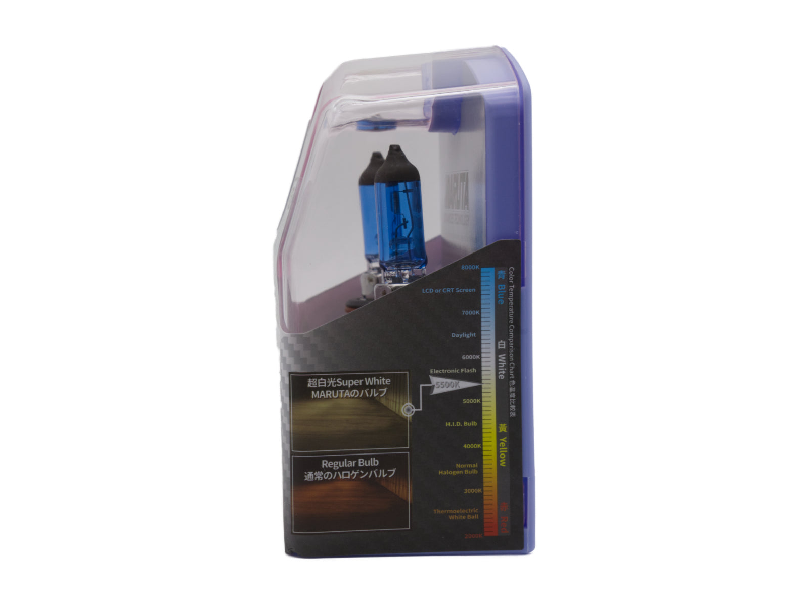 MARUTA SUPER WHITE 9006 / HB4 55W Halogenlampe für Abblendlicht, Fernlicht, 5500K Xenon-Effekt, langlebige hochwertige Xenon-Gas Quarzglas Birne, ECE Prüfzeichen - Bild 4