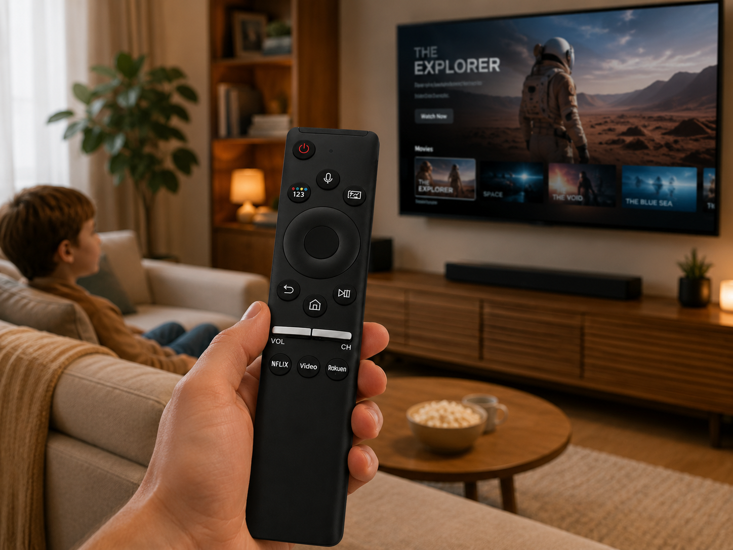 azurano Fernbedienung für Samsung BN59-01330B, BN5901330B (SUB BN59-01329B) mit Voice Sprachfunktion für 2020er Samsung 4K UHD LED Smart TV der Q & TU Serie – Bild 2