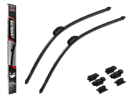 MARUTA Lotus Perl-Effekt Scheibenwischer SET 700 mm / 700 mm - universal - vorne, Aero-dynamik optimierte Wischerblätter aus exklusiver Silikon / Gummimischung (made in Japan) - Bild 1