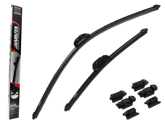 MARUTA Lotus Perl-Effekt Scheibenwischer SET 700 mm / 400 mm - universal - vorne, Aero-dynamik optimierte Wischerblätter aus exklusiver Silikon / Gummimischung (made in Japan) - Bild 1