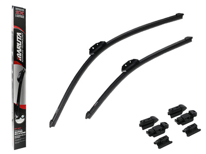 MARUTA Lotus Perl-Effekt Scheibenwischer SET 650 mm / 475 mm (650mm/480mm) - universal - vorne, Aero-dynamik optimierte Wischerblätter aus exklusiver Silikon / Gummimischung (made in Japan) - Bild 1