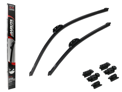 MARUTA Lotus Perl-Effekt Scheibenwischer SET 650 mm / 400 mm - universal - vorne, Aero-dynamik optimierte Wischerblätter aus exklusiver Silikon / Gummimischung (made in Japan) - Bild 1
