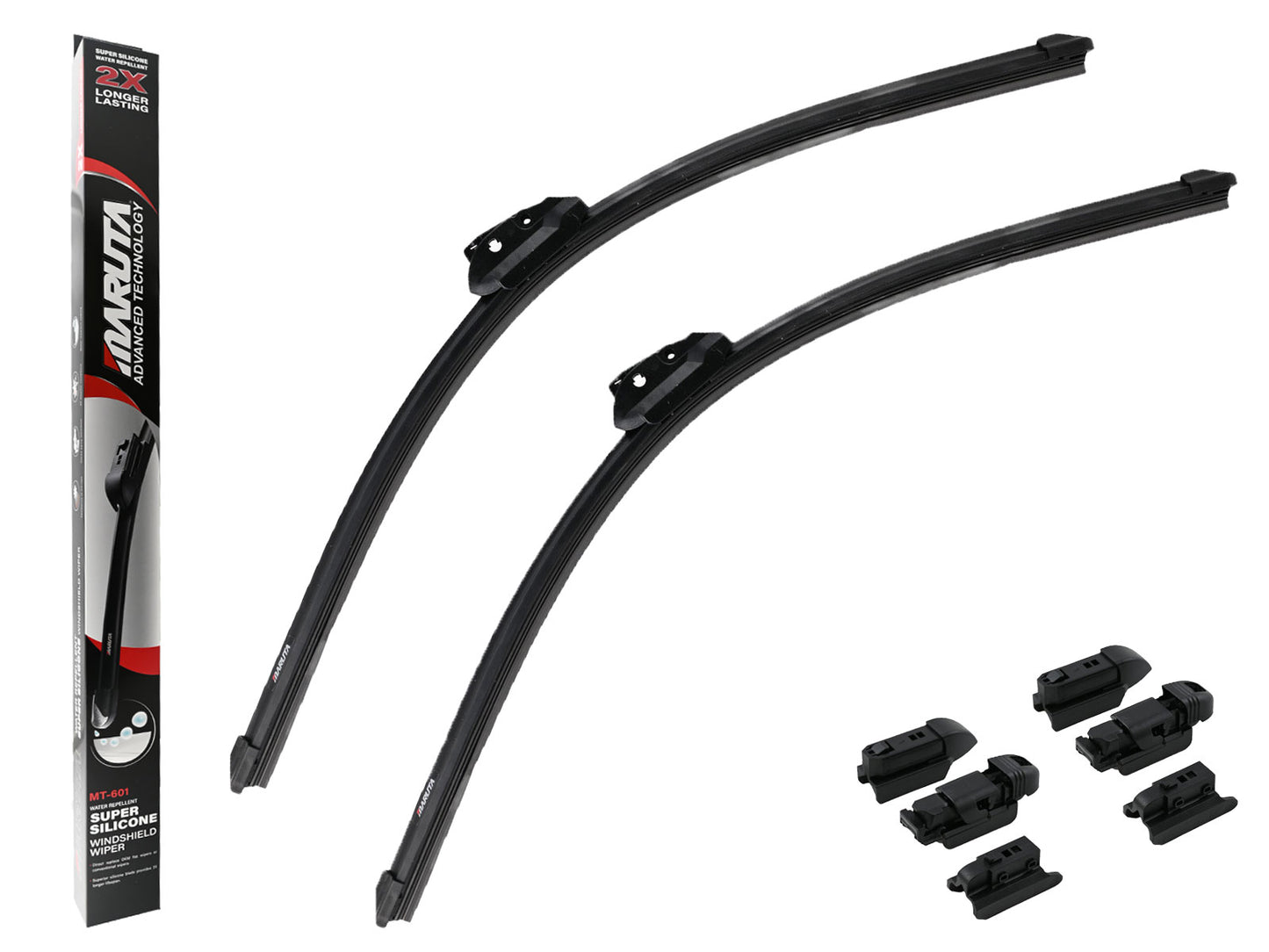 MARUTA Lotus Perl-Effekt Scheibenwischer SET 550 mm / 550 mm - universal - vorne, Aero-dynamik optimierte Wischerblätter aus exklusiver Silikon / Gummimischung (made in Japan) - Bild 1