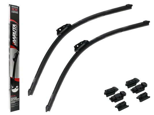 MARUTA Lotus Perl-Effekt Scheibenwischer SET 550 mm / 550 mm - universal - vorne, Aero-dynamik optimierte Wischerblätter aus exklusiver Silikon / Gummimischung (made in Japan) - Bild 1