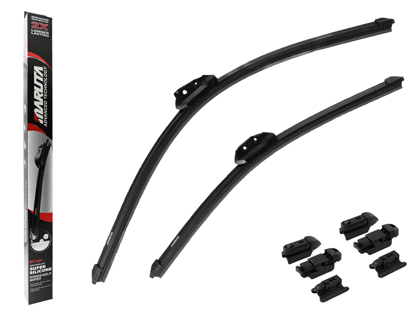 MARUTA Lotus Perl-Effekt Scheibenwischer SET 550 mm / 475 mm - universal - vorne, Aero-dynamik optimierte Wischerblätter aus exklusiver Silikon / Gummimischung (made in Japan) - Bild 1