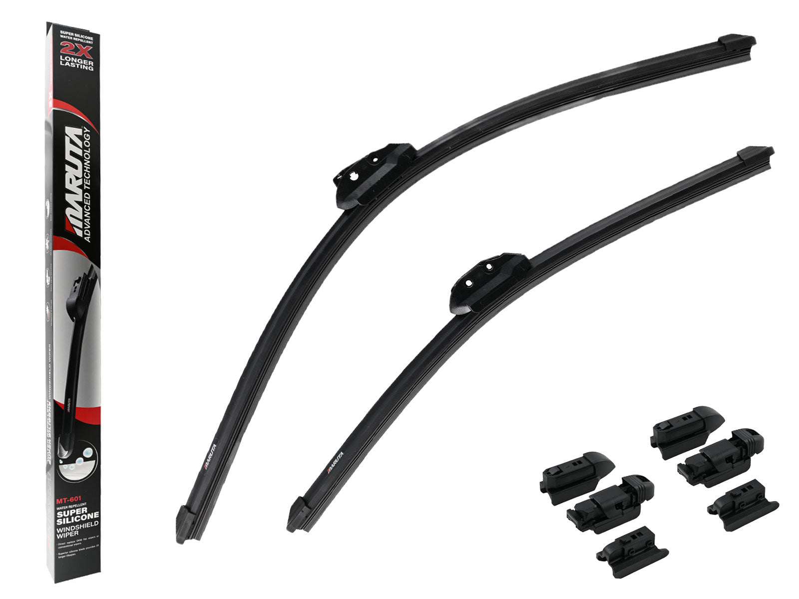 MARUTA Lotus Perl-Effekt Scheibenwischer SET 550 mm / 475 mm - universal - vorne, Aero-dynamik optimierte Wischerblätter aus exklusiver Silikon / Gummimischung (made in Japan) - Bild 1