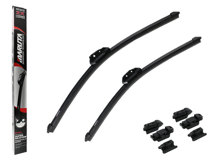 MARUTA Lotus Perl-Effekt Scheibenwischer SET 525mm / 475mm (530mm/475mm) - universal - vorne, Aero-dynamik optimierte Wischerblätter aus exklusiver Silikon / Gummimischung (made in Japan) - Bild 1