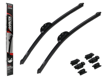 MARUTA Lotus Perl-Effekt Scheibenwischer SET 450mm / 450mm - universal - vorne, Aero-dynamik optimierte Wischerblätter aus exklusiver Silikon / Gummimischung (made in Japan) - Bild 1