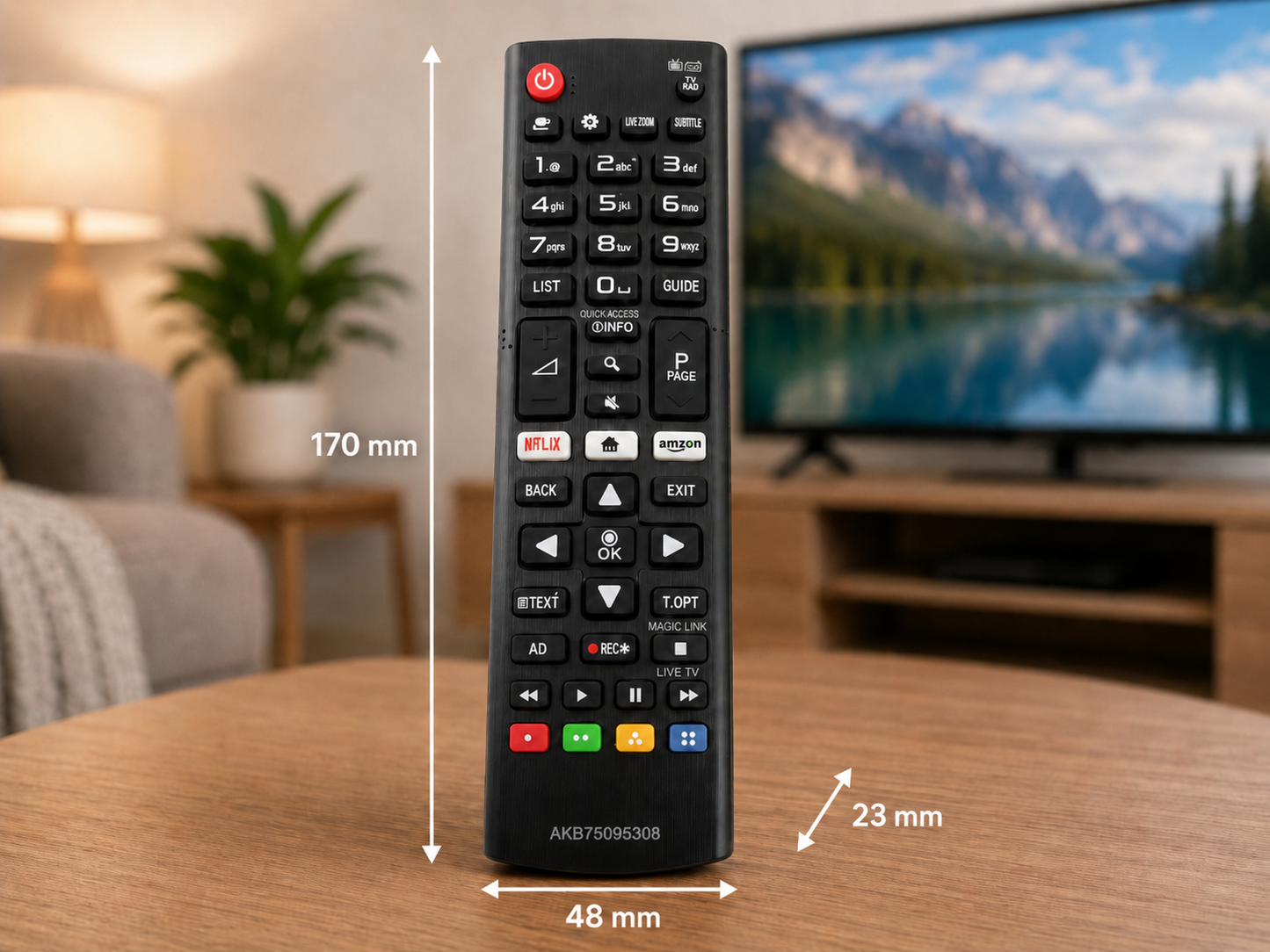 azurano Fernbedienung für LG AKB75095308 für LG Smart TV Netflix & Amazon Video Direkttasten - Bild 3