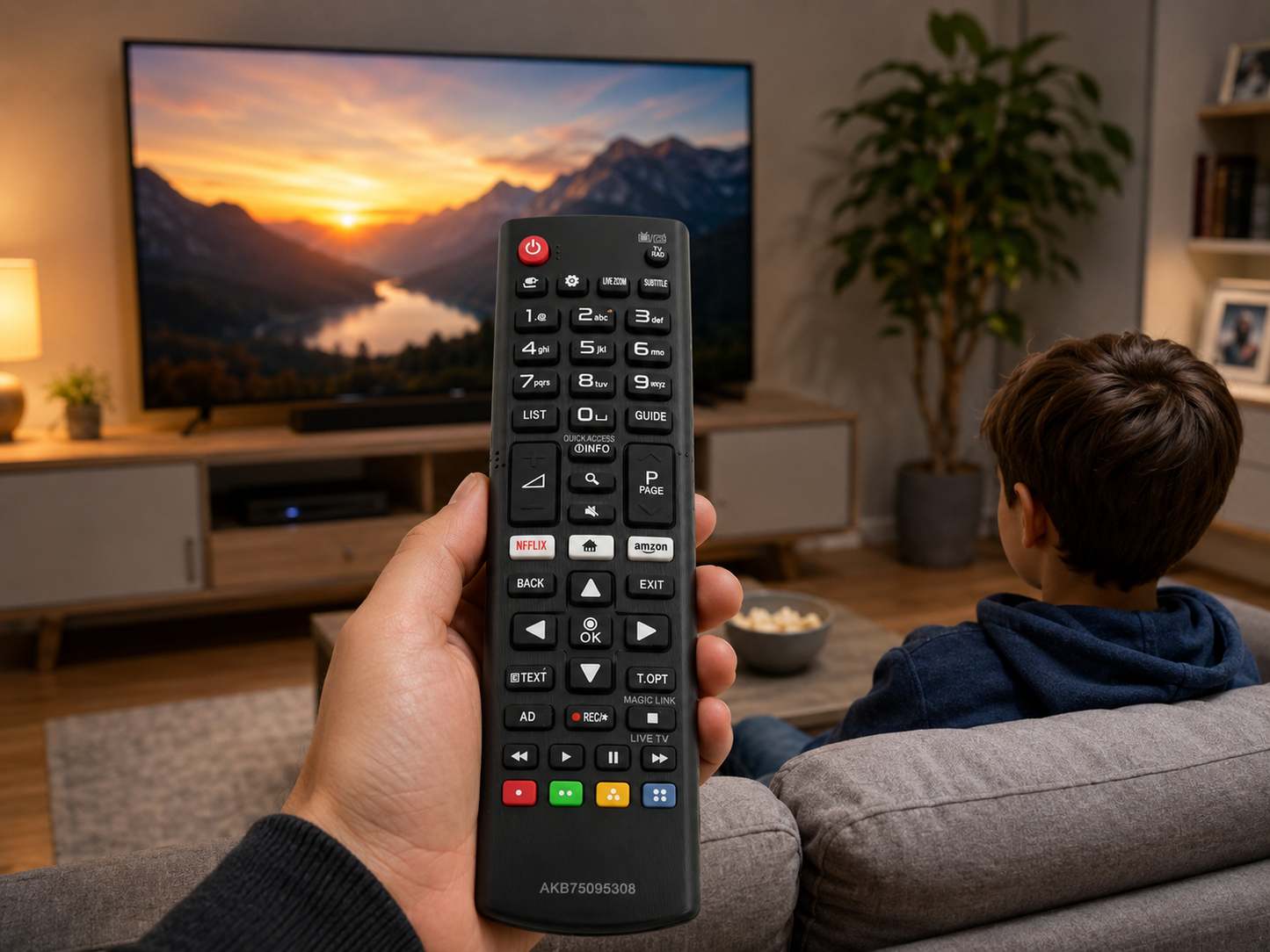 azurano Fernbedienung für LG AKB75095308 für LG Smart TV Netflix & Amazon Video Direkttasten - Bild 2
