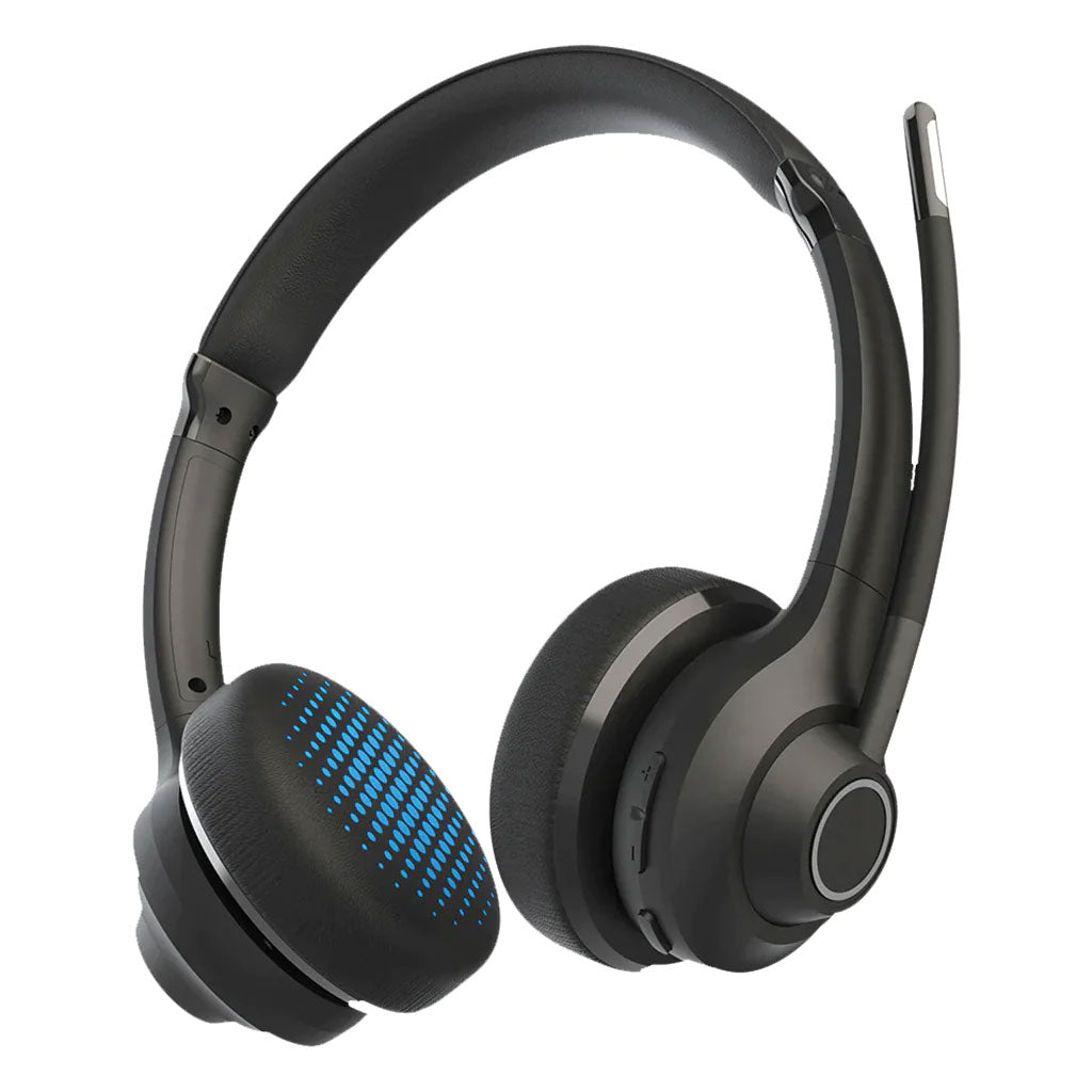 SonidoLab Vibe Wireless On-Ear Headset mit Mikrofon – 45+ h Akku, Bluetooth & Kabel, Multipoint-Headset für PC, Laptop, Gaming & Homeoffice - Bild 2
