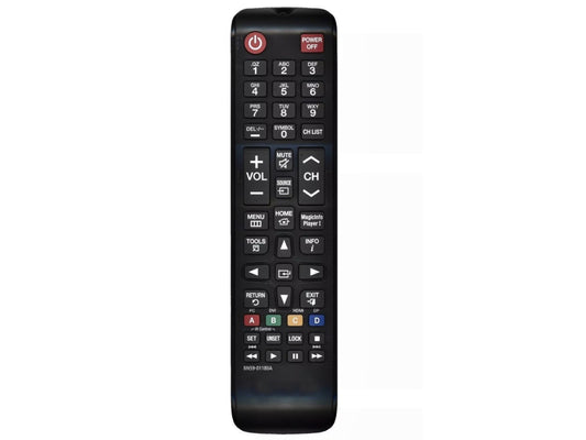azurano Fernbedienung für SAMSUNG BN59-01180A - DB10D, DB22D, DB32D, DB32E, DB40D, DB40E, DB48D, DB48E, DB55D, DH40D, DH48D, DH55D, DM32D, DM32E, DM40D, DM40E, DM48D, DM48E, DM55D, DM55E, DM65D, DM75D, EB40D, QM85D, RM40D, RM48D, UE46D, UE55D - Bild 1