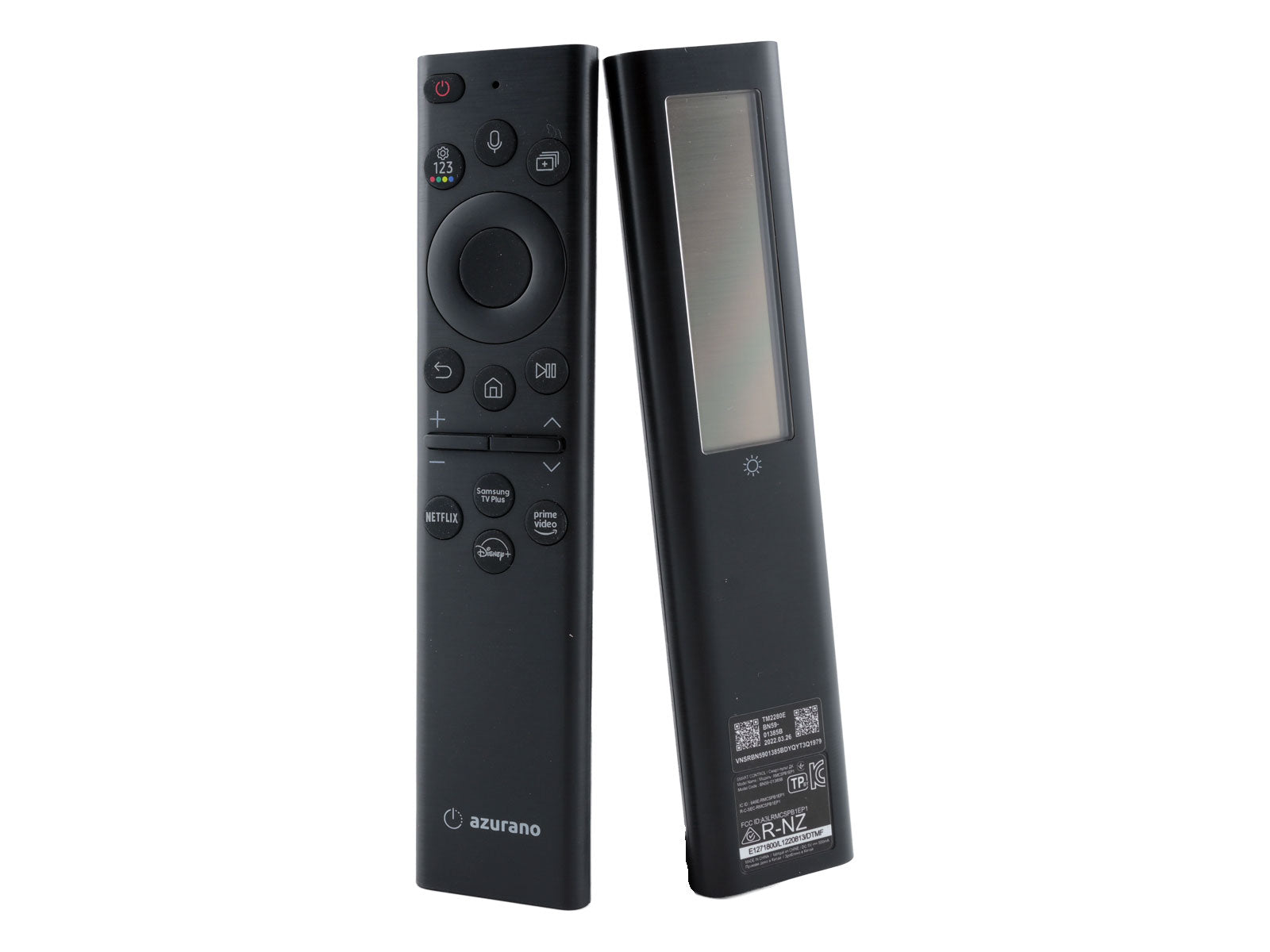 azurano Ersatz für Samsung Fernbedienung BN59-01385B, BN59-01385A, TM2280E - USB-C, Eco Solar & Sprachfunktion  - GQ43QN90 GQ43QN92 GQ43QN93 GQ43QN94 GQ55S95 GQ65S95. - SUB BN59-01391B, TM2281E - Bild 1