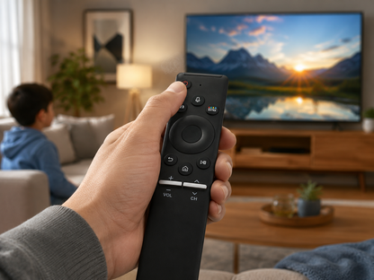 azurano Fernbedienung für SAMSUNG BN59-01298D, BN5901298D mit Sprachfunktion für 4K QLED UHD Fernseher - Ersetzt auch BN59-01298E, BN59-01274A, BN59-01266A – Bild 2